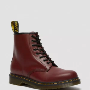 Giày 1460 Smooth Leather Lace Up Boots in Cherry Red