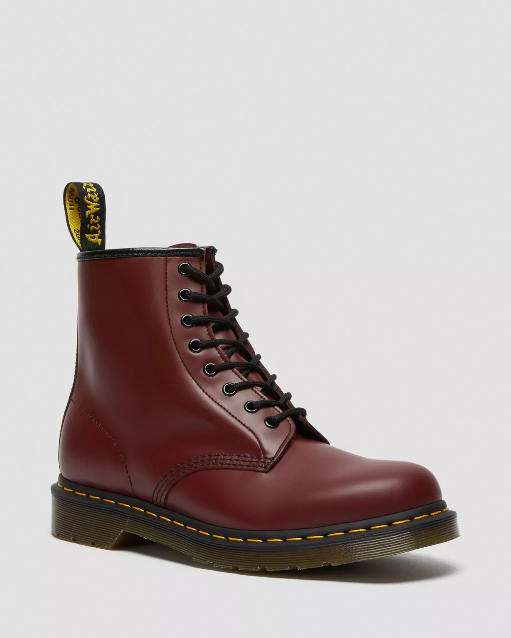Giày 1460 Smooth Leather Lace Up Boots in Cherry Red